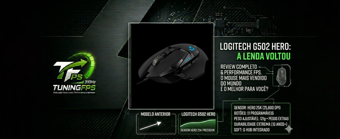Review Logitech G502 Hero: O Mouse Mais Vendido do Mundo Ainda Vale a Pena?